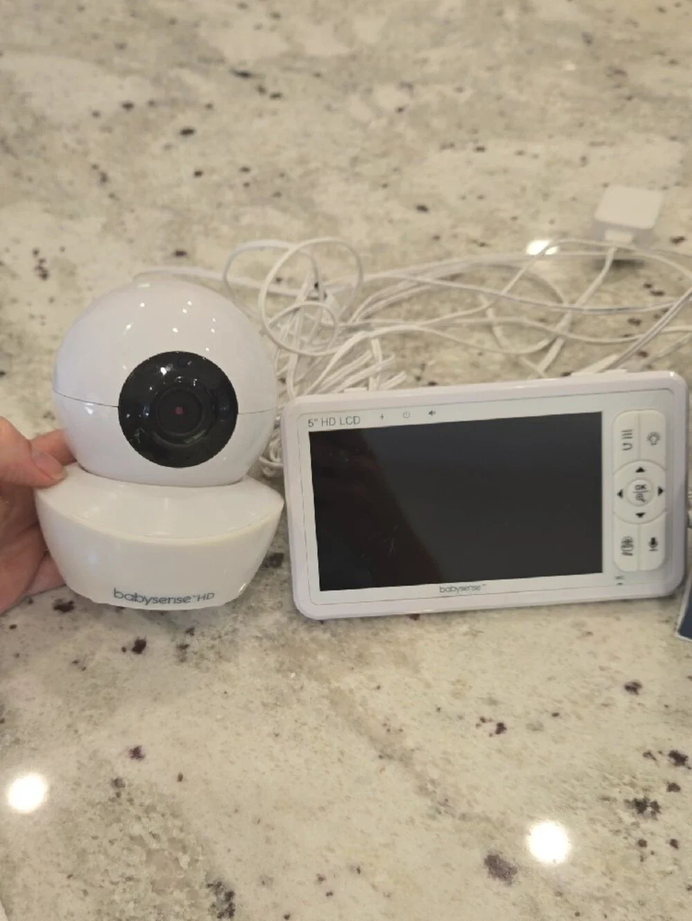 Babysense HD S2 White & Gray HD Split Screen Video Baby Monitor